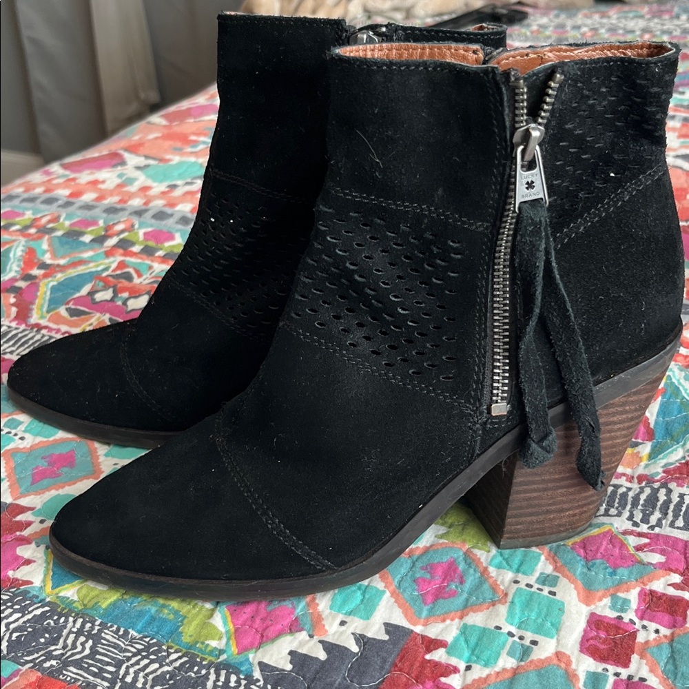 Lucky Brand suede booties